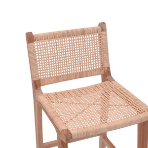pak-336-000004-5 ΣΚΑΜΠΟ ΜΠΑΡ ΜΕΣΑΙΟΥ ΥΨΟΥΣ SPONZE PAKOWORLD TEAK ΞΥΛΟ-ΦΥΣΙΚΟ RATTAN ΣΕ ΦΥΣΙΚΗ ΑΠΟΧΡΩΣΗ 40X47X89ΕΚ
