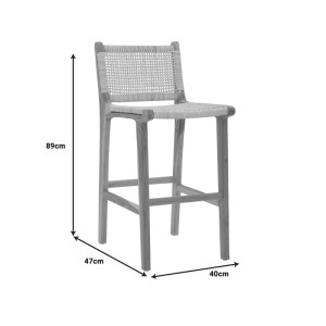 pak-336-000004-7 ΣΚΑΜΠΟ ΜΠΑΡ ΜΕΣΑΙΟΥ ΥΨΟΥΣ SPONZE PAKOWORLD TEAK ΞΥΛΟ-ΦΥΣΙΚΟ RATTAN ΣΕ ΦΥΣΙΚΗ ΑΠΟΧΡΩΣΗ 40X47X89ΕΚ