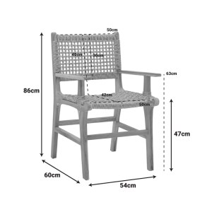 pak-336-000005-2 ΠΟΛΥΘΡΟΝΑ SPONZE PAKOWORLD ΣΚΕΛΕΤΟΣ TEAK ΞΥΛΟ- PE ΣΧΟΙΝΙ ΣΕ ΦΥΣΙΚΗ ΑΠΟΧΡΩΣΗ 54X60X86ΕΚ