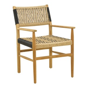 pak-336-000028 ΠΟΛΥΘΡΟΝΑ FERMILO PAKOWORLD ΣΚΕΛΕΤΟΣ TEAK ΞΥΛΟ ΜΕ PE ΣΧΟΙΝΙ ΣΕ ΦΥΣΙΚΗ-ΜΑΥΡΗ ΑΠΟΧΡΩΣΗ 55X67X86ΕΚ