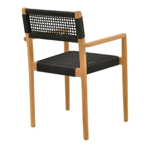 pak-336-000034-2 ΠΟΛΥΘΡΟΝΑ LENGAN PAKOWORLD ΣΚΕΛΕΤΟΣ TEAK ΞΥΛΟ ΣΕ ΦΥΣΙΚΗ ΑΠΟΧΡΩΣΗ-ΜΑΥΡΟ ΣΧΟΙΝΙ 54X52X80ΕΚ