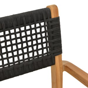 pak-336-000034-6 ΠΟΛΥΘΡΟΝΑ LENGAN PAKOWORLD ΣΚΕΛΕΤΟΣ TEAK ΞΥΛΟ ΣΕ ΦΥΣΙΚΗ ΑΠΟΧΡΩΣΗ-ΜΑΥΡΟ ΣΧΟΙΝΙ 54X52X80ΕΚ