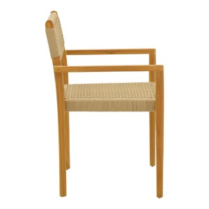 pak-336-000035-3 ΠΟΛΥΘΡΟΝΑ LENGAN PAKOWORLD ΣΚΕΛΕΤΟΣ TEAK ΞΥΛΟ ΣΕ ΦΥΣΙΚΗ ΑΠΟΧΡΩΣΗ-ΜΠΕΖ ΣΧΟΙΝΙ 54X52X80ΕΚ