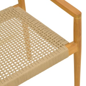 pak-336-000035-7 ΠΟΛΥΘΡΟΝΑ LENGAN PAKOWORLD ΣΚΕΛΕΤΟΣ TEAK ΞΥΛΟ ΣΕ ΦΥΣΙΚΗ ΑΠΟΧΡΩΣΗ-ΜΠΕΖ ΣΧΟΙΝΙ 54X52X80ΕΚ