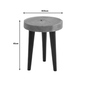pak-338-000004-3 ΒΟΗΘΗΤΙΚΟ ΤΡΑΠΕΖΙ LABOUS PAKOWORLD SUAR ΞΥΛΟ ΣΕ ΦΥΣΙΚΗ-ΜΑΥΡΗ ΑΠΟΧΡΩΣΗ Φ35X45ΕΚ