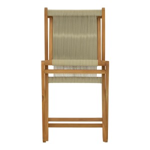 pak-340-000002-9 ΚΑΡΕΚΛΑ BANOU PAKOWORLD ΠΤΥΣΣΟΜΕΝΗ TEAK ΞΥΛΟ ΚΑΙ PE ΣΧΟΙΝΙ ΣΕ ΦΥΣΙΚΗ ΑΠΟΧΡΩΣΗ 52.5X56X89ΕΚ