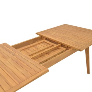 pak-340-000003-5 ΤΡΑΠΕΖΙ PINO PAKOWORLD ΕΠΕΚΤΕΙΝΟΜΕΝΟ TEAK ΞΥΛΟ ΣΕ ΦΥΣΙΚΗ ΑΠΟΧΡΩΣΗ 180/240X100X75ΕΚ