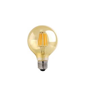 pak-342-000070 ΛΑΜΠΤΗΡΑΣ LED G80 BULB PAKOWORLD 4W E27 3000K 200-220V AMBER
