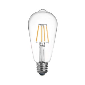 pak-342-000077 ΛΑΜΠΤΗΡΑΣ LED ST64 BULB PAKOWORLD 4W 3000K E27 CLEAR
