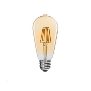 pak-342-000078 ΛΑΜΠΤΗΡΑΣ LED ST64 BULB PAKOWORLD 4W 3000K E27 AMBER