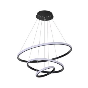 pak-342-000128 ΦΩΤΙΣΤΙΚΟ ΟΡΟΦΗΣ RINGS PAKOWORLD LED ΜΕΤΑΛΛΟ ΜΑΥΡΟ Φ60X100ΕΚ