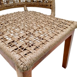 pak-343-000002-8 ΚΑΡΕΚΛΑ MILOU PAKOWORLD TEAK ΞΥΛΟ ΚΑΙ PE ΣΧΟΙΝΙ ΣΕ ΦΥΣΙΚΗ ΑΠΟΧΡΩΣΗ 59X65X73ΕΚ