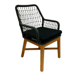 pak-343-000005 ΠΟΛΥΘΡΟΝΑ ELAIZA PAKOWORLD TEAK ΞΥΛΟ ΚΑΙ ΣΥΝΘΕΤΙΚΟ ΣΧΟΙΝΙ ΣΕ ΦΥΣΙΚΗ-ΜΑΥΡΗ ΑΠΟΧΡΩΣΗ ΜΕ ΜΑΞΙΛΑΡΙ 58X60X90ΕΚ