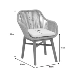 pak-343-000011-7 ΠΟΛΥΘΡΟΝΑ KALIE PAKOWORLD TEAK ΞΥΛΟ ΚΑΙ PE ΣΧΟΙΝΙ ΣΕ ΦΥΣΙΚΗ-ΜΠΕΖ ΑΠΟΧΡΩΣΗ ΜΕ ΜΑΞΙΛΑΡΙ 60X61X80ΕΚ
