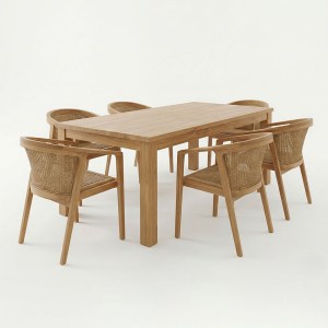 pak-343-000070-1 ΤΡΑΠΕΖΑΡΙΑ GRANNY-WOOLY PAKOWORLD ΣΕΤ 7ΤΕΜ ΣΕ ΦΥΣΙΚΗ-ΜΠΕΖ ΑΠΟΧΡΩΣΗ 220X90X75ΕΚ