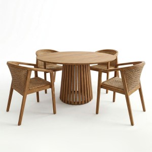 pak-343-000073-1 ΤΡΑΠΕΖΑΡΙΑ GRANNY-KENDA I PAKOWORLD ΣΕΤ 5ΤΕΜ ΣΕ ΦΥΣΙΚΗ-ΜΠΕΖ ΑΠΟΧΡΩΣΗ Φ120X75ΕΚ