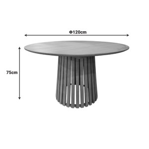 pak-343-000116-4 ΤΡΑΠΕΖΙ KENDA Ι PAKOWORLD MINDI ΞΥΛΟ ΣΕ ΦΥΣΙΚΗ ΑΠΟΧΡΩΣΗ Φ120X75ΕΚ