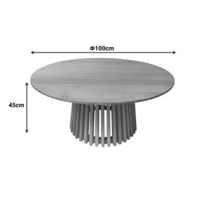 pak-343-000120-4 ΤΡΑΠΕΖΙ ΣΑΛΟΝΙΟΥ KENDA I PAKOWORLD MINDI ΞΥΛΟ ΣΕ ΦΥΣΙΚΗ ΑΠΟΧΡΩΣΗ Φ100X45ΕΚ