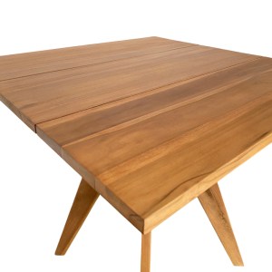 pak-343-000125-4 ΤΡΑΠΕΖΙ CADRADA PAKOWORLD TEAK ΞΥΛΟ ΣΕ ΦΥΣΙΚΗ ΑΠΟΧΡΩΣΗ 80X80X76ΕΚ