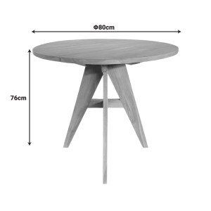 pak-343-000127-5 ΤΡΑΠΕΖΙ CADRADA PAKOWORLD TEAK ΞΥΛΟ ΣΕ ΦΥΣΙΚΗ ΑΠΟΧΡΩΣΗ Φ80X76ΕΚ