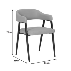 pak-350-000028-9 ΠΟΛΥΘΡΟΝΑ SEZAN PAKOWORLD PU ΣΕ ΜΑΥΡΗ ΑΠΟΧΡΩΣΗ 56X55X78ΕΚ