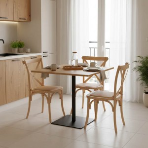 pak-350-000039-1 ΤΡΑΠΕΖΙ NEROBIAN PAKOWORLD MDF ΣΕ SONOMA ΑΠΟΧΡΩΣΗ 70X70X75ΕΚ