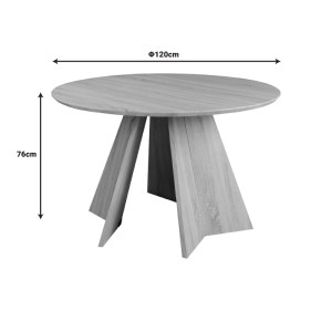 pak-357-000022-5 ΤΡΑΠΕΖΙ BIBBLE PAKOWORLD MDF ΣΕ ΚΑΡΥΔΙ ΑΠΟΧΡΩΣΗ Φ120X76ΕΚ