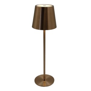 pak-358-000010 ΕΠΙΤΡΑΠΕΖΙΟ ΦΩΤΙΣΤΙΚΟ ΑΦΗΣ LED BRAVE Ι PAKOWORLD ΕΠΑΝΑΦΟΡΤΙΖΟΜΕΝΟ ΣΕ ΜΠΡΟΝΖΕ ΑΠΟΧΡΩΣΗ Φ11.5X37ΕΚ
