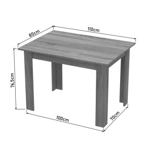pak-361-000001-4 ΤΡΑΠΕΖΙ MANKA PAKOWORLD ΣΕ ΛΕΥΚΗ ΑΠΟΧΡΩΣΗ 110X80X77ΕΚ