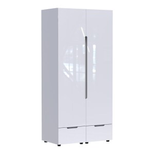 pak-361-000017 ΝΤΟΥΛΑΠΑ ΔΙΦΥΛΛΗ AFINA PAKOWORLD MDF ΣΕ ΛΕΥΚΗ GLOSSY ΑΠΟΧΡΩΣΗ 100X57X213ΕΚ