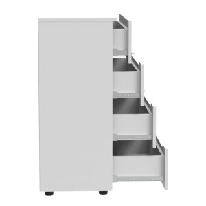 pak-361-000018-3 ΣΥΡΤΑΡΙΕΡΑ AFINA PAKOWORLD MDF ΣΕ ΛΕΥΚΗ GLOSSY ΑΠΟΧΡΩΣΗ 90X44X101ΕΚ