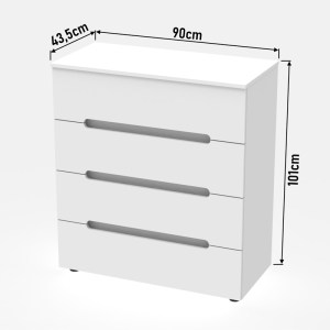 pak-361-000018-5 ΣΥΡΤΑΡΙΕΡΑ AFINA PAKOWORLD MDF ΣΕ ΛΕΥΚΗ GLOSSY ΑΠΟΧΡΩΣΗ 90X44X101ΕΚ