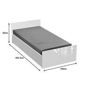 pak-361-000020-4 ΚΡΕΒΑΤΙ ΜΟΝΟ AFINA PAKOWORLD ΣΕ ΛΕΥΚΗ GLOSSY ΑΠΟΧΡΩΣΗ 90X200ΕΚ