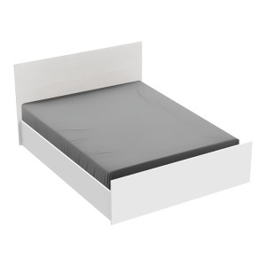 pak-361-000025 ΚΡΕΒΑΤΙ ΔΙΠΛΟ TOSCANA PAKOWORLD ΜΕΛΑΜΙΝΗ ΣΕ ΛΕΥΚΗ ΑΠΟΧΡΩΣΗ 160X200ΕΚ