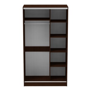 pak-361-000049-3 ΝΤΟΥΛΑΠΑ ΔΙΦΥΛΛΗ ΣΥΡΟΜΕΝΗ ΜΕ ΚΑΘΡΕΦΤΗ KORREDOR PAKOWORLD ΣΕ WENGE ΑΠΟΧΡΩΣΗ 120X60X220ΕΚ