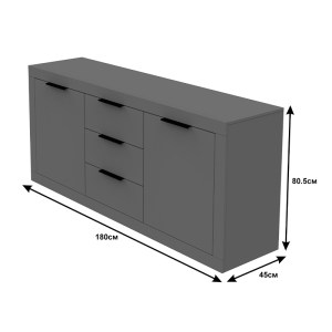 pak-361-000072-4 ΜΠΟΥΦΕΣ DOHA PAKOWORLD ΣΕ ΑΝΘΡΑΚΙ ΑΠΟΧΡΩΣΗ 180X45X80.5ΕΚ