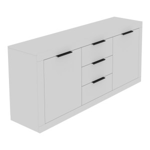 pak-361-000073 ΜΠΟΥΦΕΣ DOHA PAKOWORLD ΣΕ ΛΕΥΚΗ ΑΠΟΧΡΩΣΗ 180X45X80.5ΕΚ