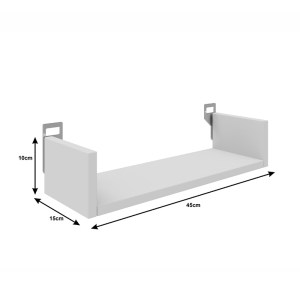 pak-361-000085-2 ΡΑΦΙΕΡΑ ΤΟΙΧΟΥ DERVA PAKOWORLD ΣΕ CEMENT ΓΚΡΙ ΑΠΟΧΡΩΣΗ 45X15X10CM
