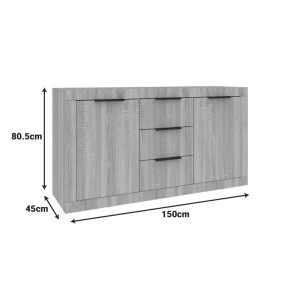pak-361-000102-2 ΜΠΟΥΦΕΣ DOHA PAKOWORLD ΣΕ ΑΝΘΡΑΚΙ ΑΠΟΧΡΩΣΗ 150X45X80.5ΕΚ