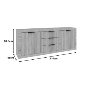 pak-361-000105-3 ΜΠΟΥΦΕΣ DOHA PAKOWORLD ΣΕ WENGE ΑΠΟΧΡΩΣΗ 210X45X80.5ΕΚ