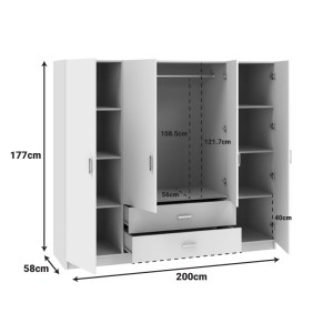 pak-361-000111-4 ΝΤΟΥΛΑΠΑ ΤΕΤΡΑΦΥΛΛΗ ROYAL PAKOWORLD ΜΕ ΣΥΡΤΑΡΙΑ SONOMA 200X58X177ΕΚ
