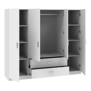 pak-361-000112-1 ΝΤΟΥΛΑΠΑ ΤΕΤΡΑΦΥΛΛΗ ROYAL PAKOWORLD ΜΕ ΣΥΡΤΑΡΙΑ ΛΕΥΚΟ 200X58X177ΕΚ