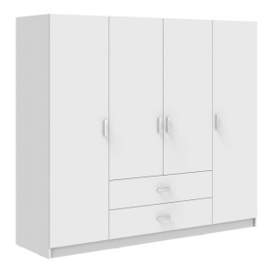 pak-361-000112 ΝΤΟΥΛΑΠΑ ΤΕΤΡΑΦΥΛΛΗ ROYAL PAKOWORLD ΜΕ ΣΥΡΤΑΡΙΑ ΛΕΥΚΟ 200X58X177ΕΚ