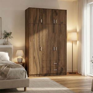 pak-361-000120 ΝΤΟΥΛΑΠΑ ΤΡΙΦΥΛΛΗ ΜΕ ΣΥΡΤΑΡΙΑ ROYAL PAKOWORLD ΚΑΡΥΔΙ-OAK 150X58X230ΕΚ