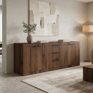 pak-361-000126 ΜΠΟΥΦΕΣ DOHA PAKOWORLD ΚΑΡΥΔΙ ΜΕ OAK 180X45X80.5ΕΚ