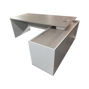pak-367-000001-1 ΓΡΑΦΕΙΟ ΕΡΓΑΣΙΑΣ ΕΠΑΓΓΕΛΜΑΤΙΚΟ ΑΝΑΣΤΡΕΨΙΜΟ ARMADI PAKOWORLD ΓΩΝΙΑΚΟ ΣΕ SONOMA-ΛΕΥΚΗ ΑΠΟΧΡΩΣΗ 160X80X75ΕΚ
