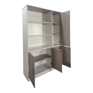pak-367-000017-2 ΒΙΒΛΙΟΘΗΚΗ ΓΡΑΦΕΙΟΥ ARMADI PAKOWORLD ΣΕ SONOMA-ΛΕΥΚΗ ΑΠΟΧΡΩΣΗ 120X40X200ΕΚ