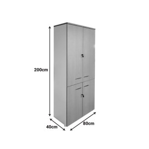 pak-367-000021-3 ΝΤΟΥΛΑΠΑ ΓΡΑΦΕΙΟΥ ARMADI PAKOWORLD SONOMA-ΛΕΥΚΟ 80X40X200ΕΚ