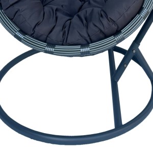 pak-368-000007-6 ΚΟΥΝΙΑ ΦΩΛΙΑ ΜΕ ΒΑΣΗ CUNGO PAKOWORLD ΜΕΤΑΛΛΟ - PE RATTAN ΣΕ ΓΚΡΙ ΑΠΟΧΡΩΣΗ 125X105X195ΕΚ