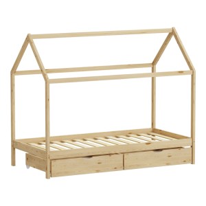 pak-370-000004-2 ΠΑΙΔΙΚΟ ΚΡΕΒΑΤΙ MELLIN Τ.MONTESSORI ΜΕ 2 ΣΥΡΤΑΡΙΑ PAKOWORLD ΞΥΛΟ ΠΕΥΚΟΥ ΣΕ ΦΥΣΙΚΗ ΑΠΟΧΡΩΣΗ 90X190ΕΚ
